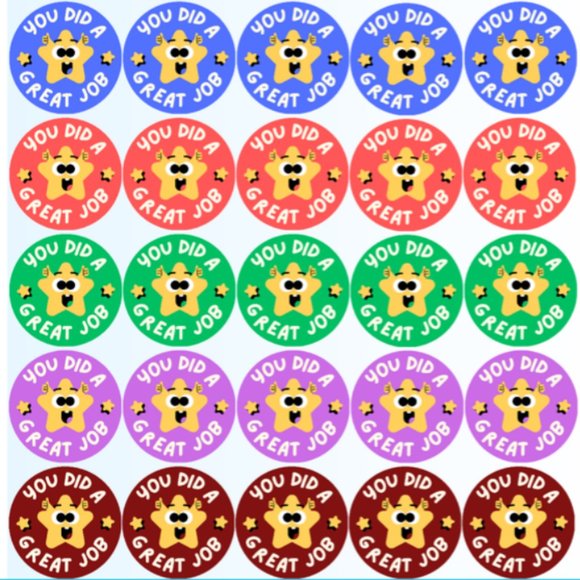 Reward Super Star Grading Stickers Multicolored Assortment Teachers, Students - Picture 3 of 4